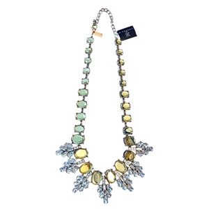 M Haskell For INC International Concepts Fancy Gold Crystal Necklace NWT